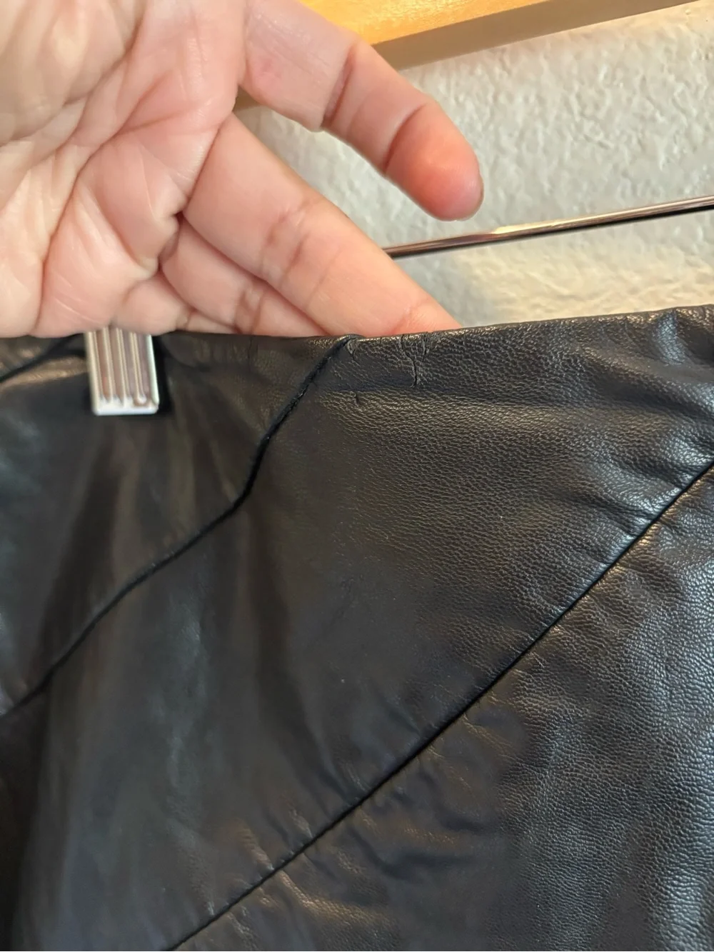Free People Black Faux Leather Circle Skirt